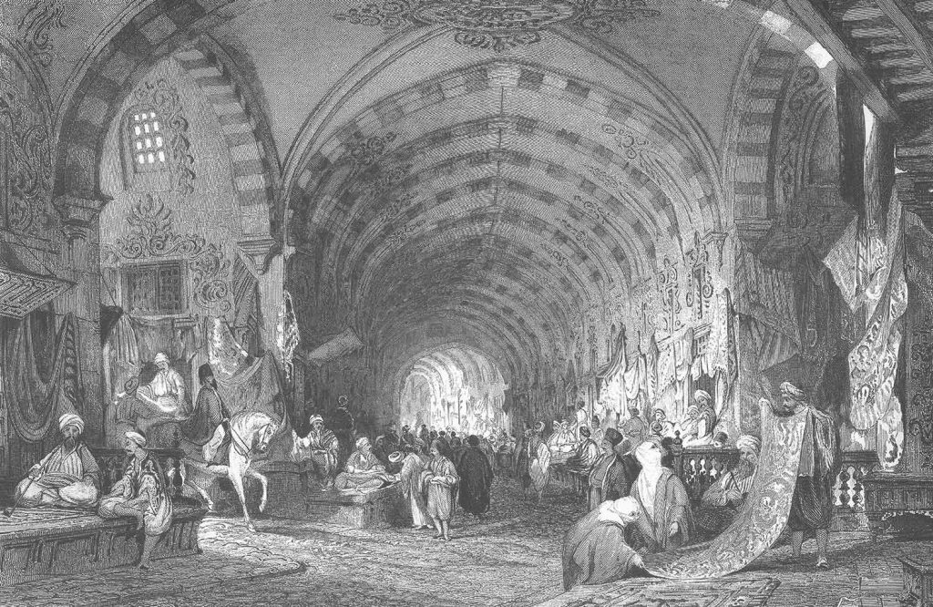 Grand Bazaar Constantinople by Thomas Allom