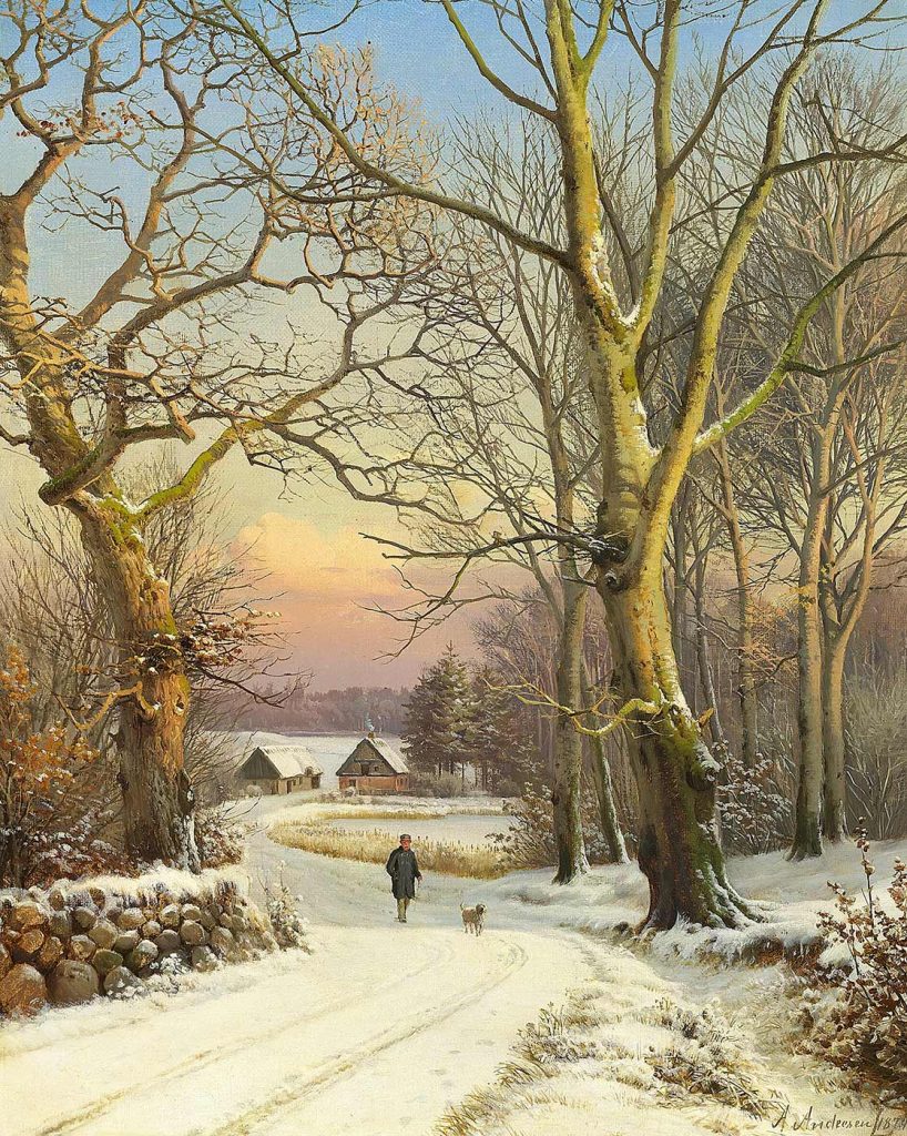 A Winter Day in the Woods of Northern Zealand by Anders Andersen-Lundby